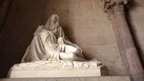 SCULPTURE OF THE PIETY Stock Footage 136065060