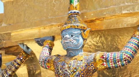 Sculpture of Rakshasa 스톡 동영상 11132688