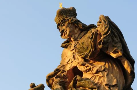 Sculpture of saint Stock Photos