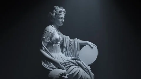Sculpture of a seated muse 스톡 동영상 315066783