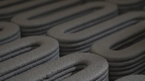 Sculpture texture 3D Printing Machine Light sweep 50fps Vídeos de archivo 246371480