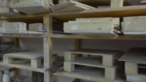 Sculpture tools at a sculpture workshop Stock Footage 98772841