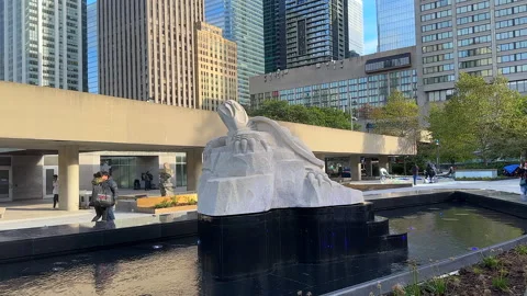 Sculpture Turtle Nathan Phillips Square Stock Footage 289181772