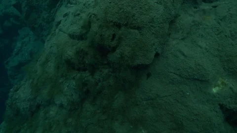 Sculpture of two characters at the bottom of the lake, San Domenico Lake, Italy Stock Footage 104602535