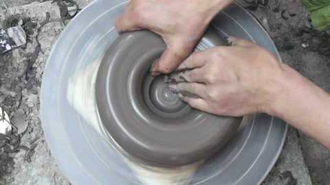 Sculpture vase top view time lapse Stock Footage 145443258