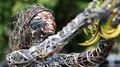 Sculpture of woman, made of electric wires and electronic devices HD Footage