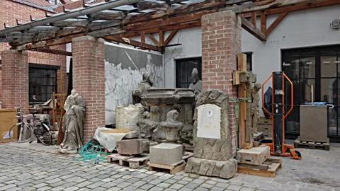 Sculpture workshop Stock Photos