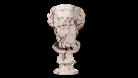 Sculpture of Zeus Ammon 3D Render Stock Footage 339411634