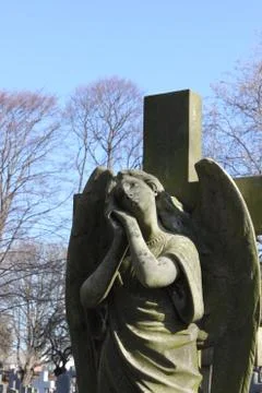 A sculptured angel Stock Photos