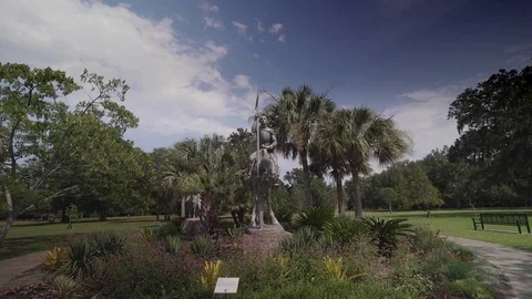 SCULPTURES in Brookgreen Gardens Stock Footage 74367272