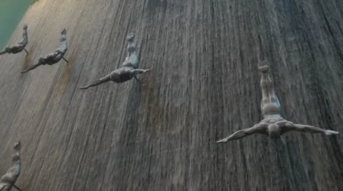Sculptures in the Dubai Mall Stock Footage 12250356