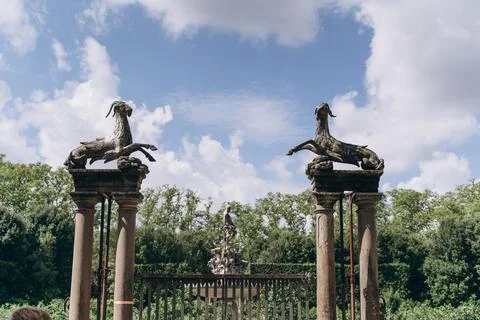 Sculptures at Fontano dell Oceano, in the Boboli Gardens, Florence Stock Photos