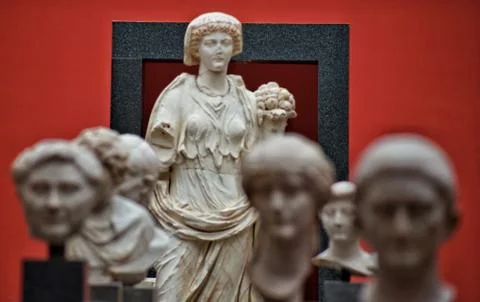 Sculptures at the museum Stock Photos
