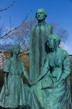 Sculptures in Orsted park Foto stock