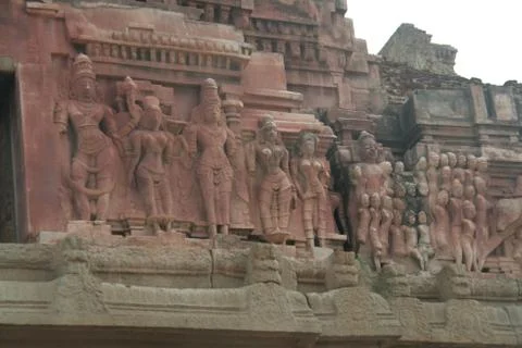 Sculptures on Outer Wall Stock Photos