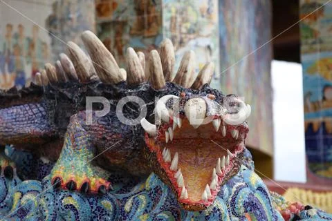 Sculptures of various animals in Thailand, Southeast Asia Stock Photos