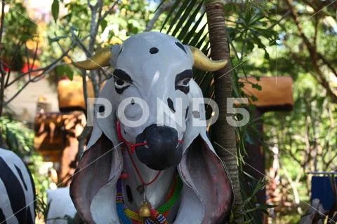 Sculptures of various animals in Thailand, Southeast Asia Stock Photos