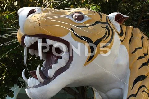 Sculptures of various animals in Thailand, Southeast Asia Stock Photos