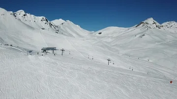 Scuol ski lift Stock Footage