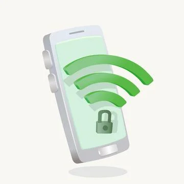Scured wifi connection Stock Illustration