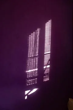 Scustom flower pattern on wallpaper,hadow pattern on the wall of the room fro Stock Photos