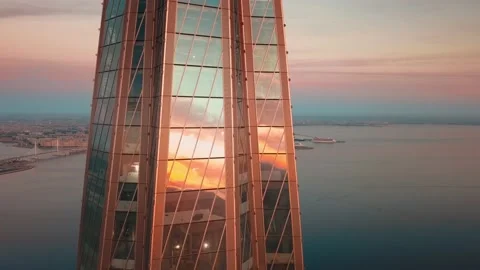 Scyscraper Lahta center Stock Footage 168185547