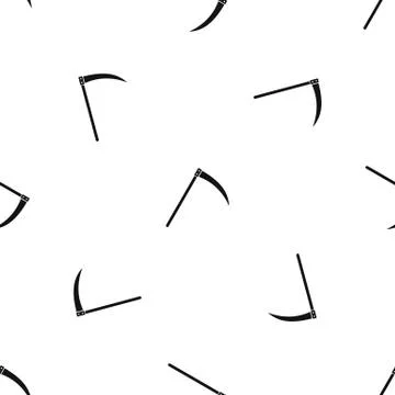 Scythe pattern seamless black イラスト素材