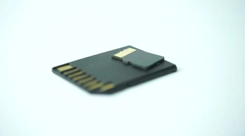 SD and Compact Flash Memory Cards iSolated on White Background. Video stock 41865130