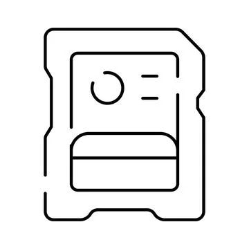 Sd card data storage digital memory icon Stock Illustration