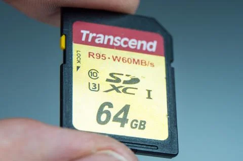 SD Card - High Speed Flash Memory card - FRANKFURT / GERMANY - MARCH 12, 2018 Stock Photos