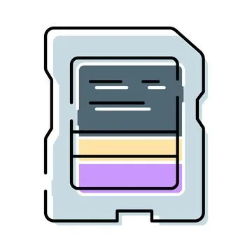 Sd card icon representing data storage and memory イラスト素材