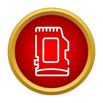 Sd card icon representing digital data storage technology Illustrazione stock
