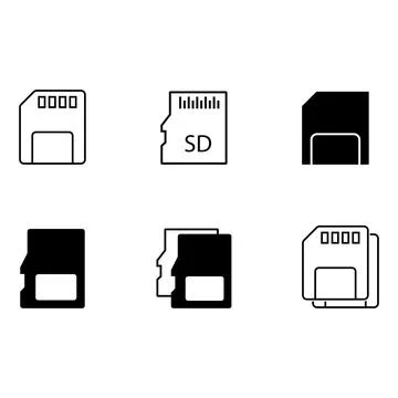 Sd card icon vector Stock Illustration