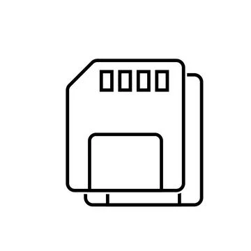 Sd card icon vector Illustrazione stock