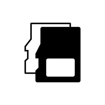 Sd card icon vector Stock Illustration