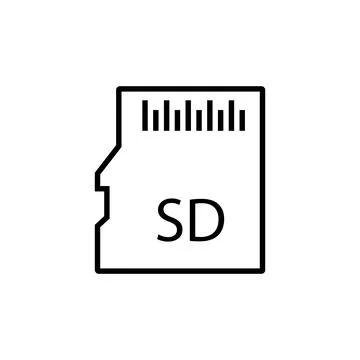Sd card icon vector Stock Illustration