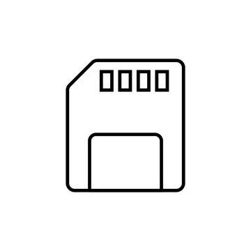 Sd card icon vector イラスト素材