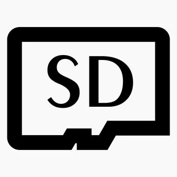 SD Card isolated minimal single flat linear icon Stock Illustration