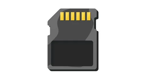 SD card labeled 16GB, showcasing its storage capacity for digital data. Stock Footage 332461555