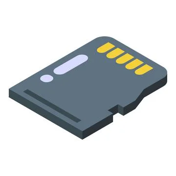 Sd card memory icon isometric vector. Camera stick Stock Illustration