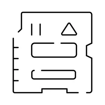 Sd card memory storage data technology icon イラスト素材