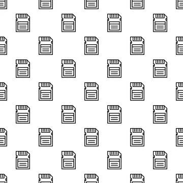 Sd card memory storage data digital technology pattern 库存插图