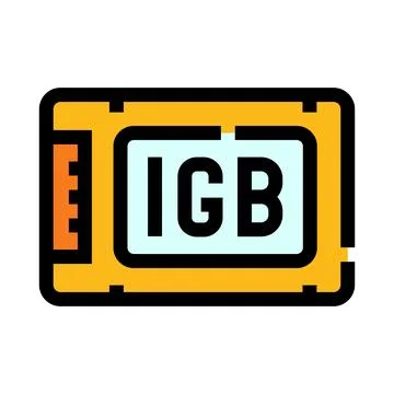 Sd card memory storage gigabyte technology icon Stock Illustration