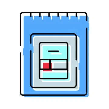 Sd card memory storage technology hardware icon Stock Illustration