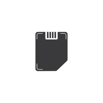 Sd card vector icon illustration design template Stock Illustration