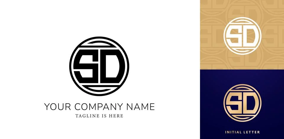 SD Circle Logo Stock Illustration