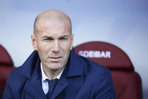  SD Eibar v Real Madrid CF - LaLiga Santander Zinedine Zidane head coach o... 写真素材