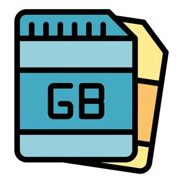 Sd gb icon vector flat イラスト素材