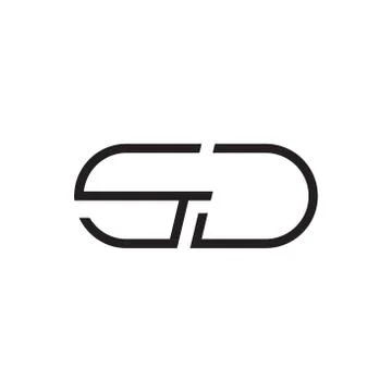 Sd initial letter vector logo icon Illustrazione stock