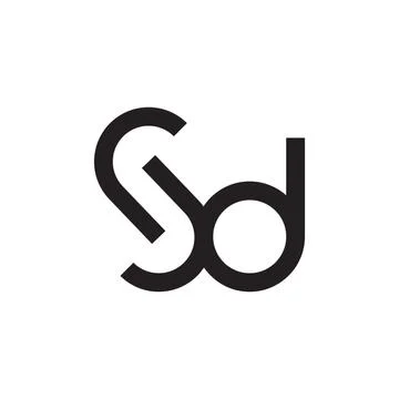 Sd initial letter vector logo icon 스톡 일러스트